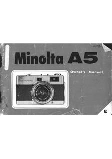 Minolta A 5 manual. Camera Instructions.